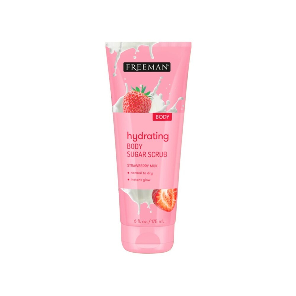 Freeman Strawberry Milk Body Sugar Scrub (6OZ, 175ML)