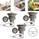 Jaramy 7CM Kitchen Sink Strainer Basket With Flexible Pipe - 3PCS Set