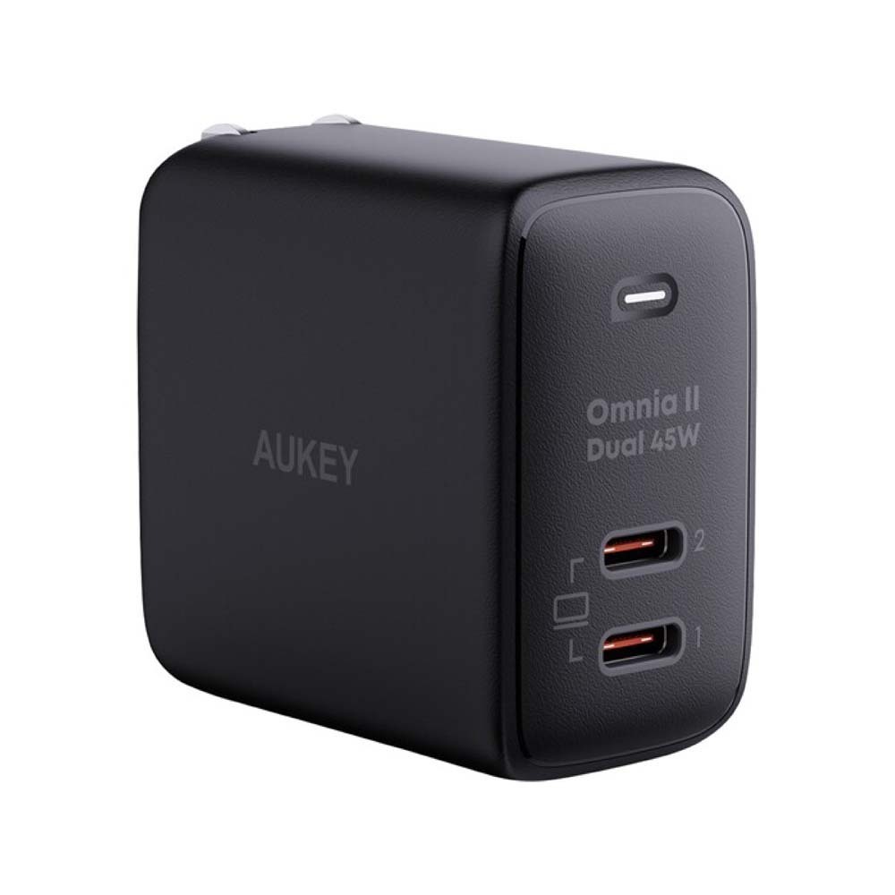 Aukey PA-B4T Omnia II Duo 45W PD Wall Charger Black