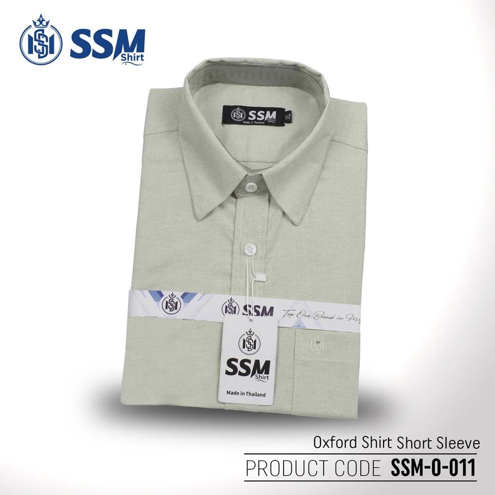 Oxford Shirt Short Sleeve SSM-O-O1-011 (Olive Green) Over Size