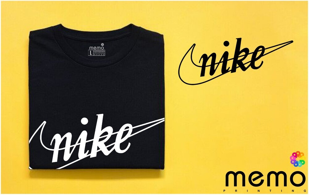 memo ygn NIKE unisex Printing T-shirt DTF Quality sticker Printing-Black (XXL)