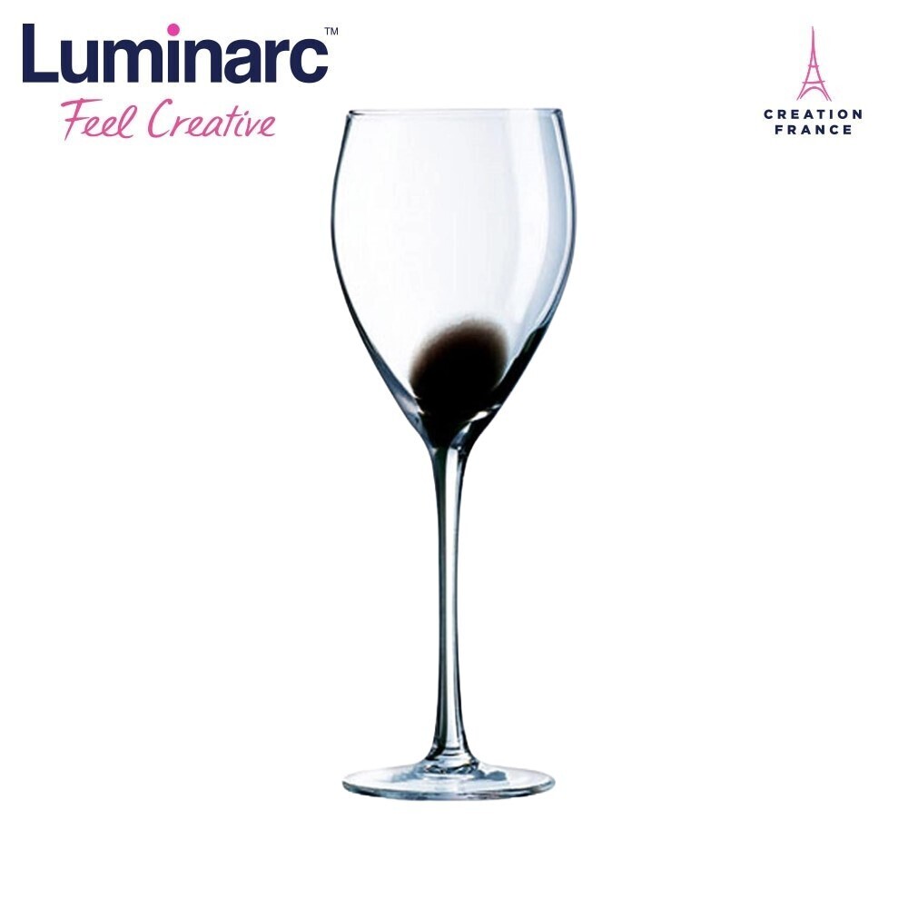 Luminarc Drip Black Stemmed Glass 35Cl E2202