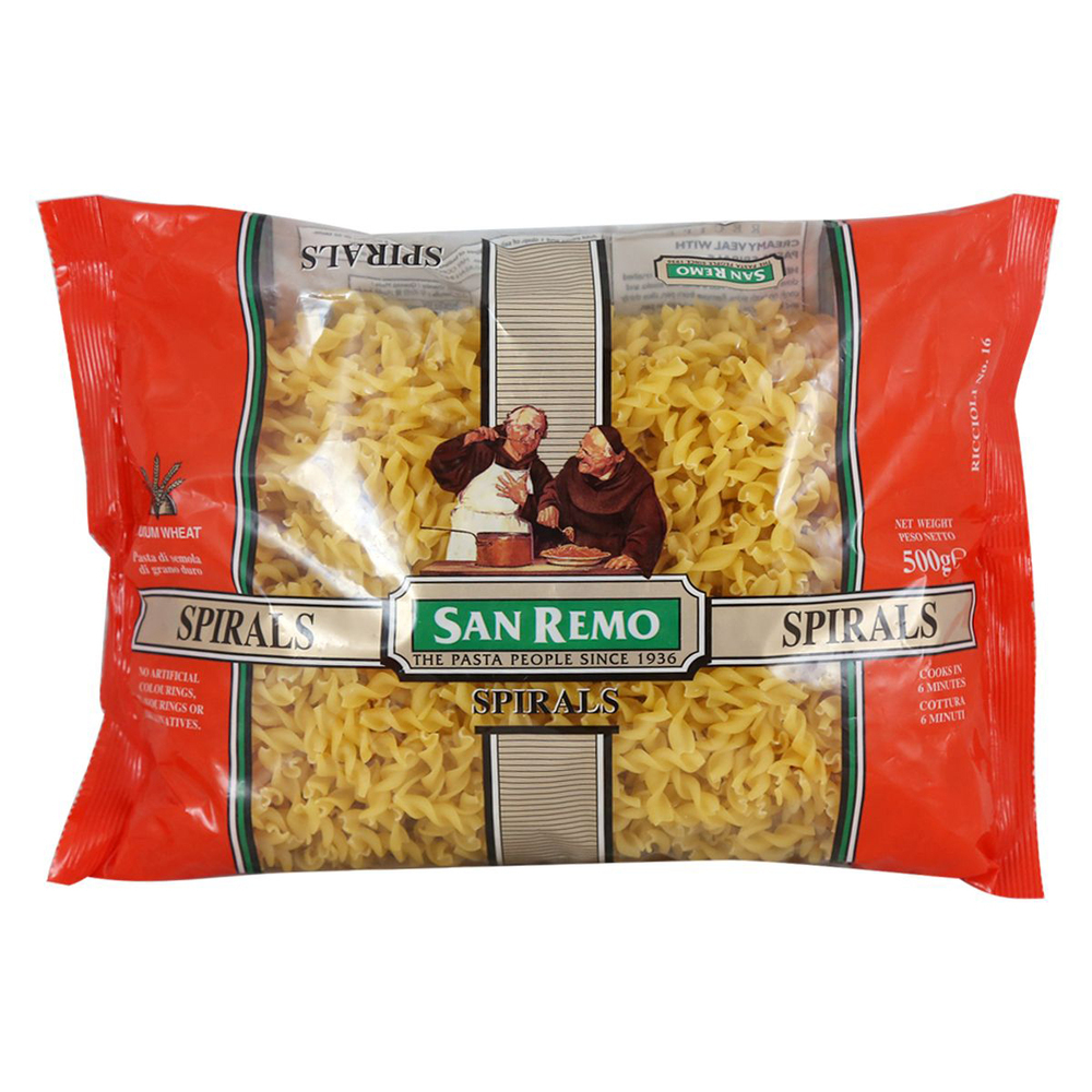 San Remo Wholemeal Spirals 500G NO.131