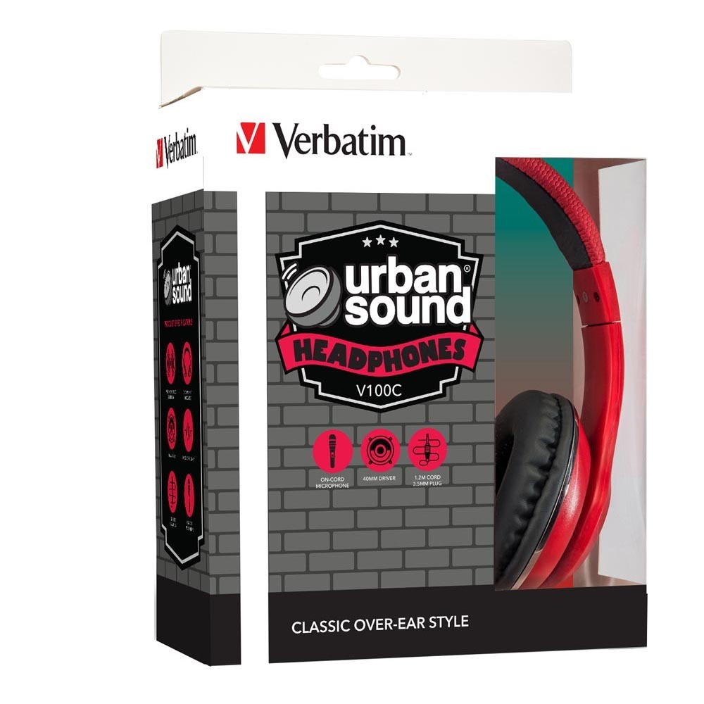 Verbatim Stereo Headphone (Red)