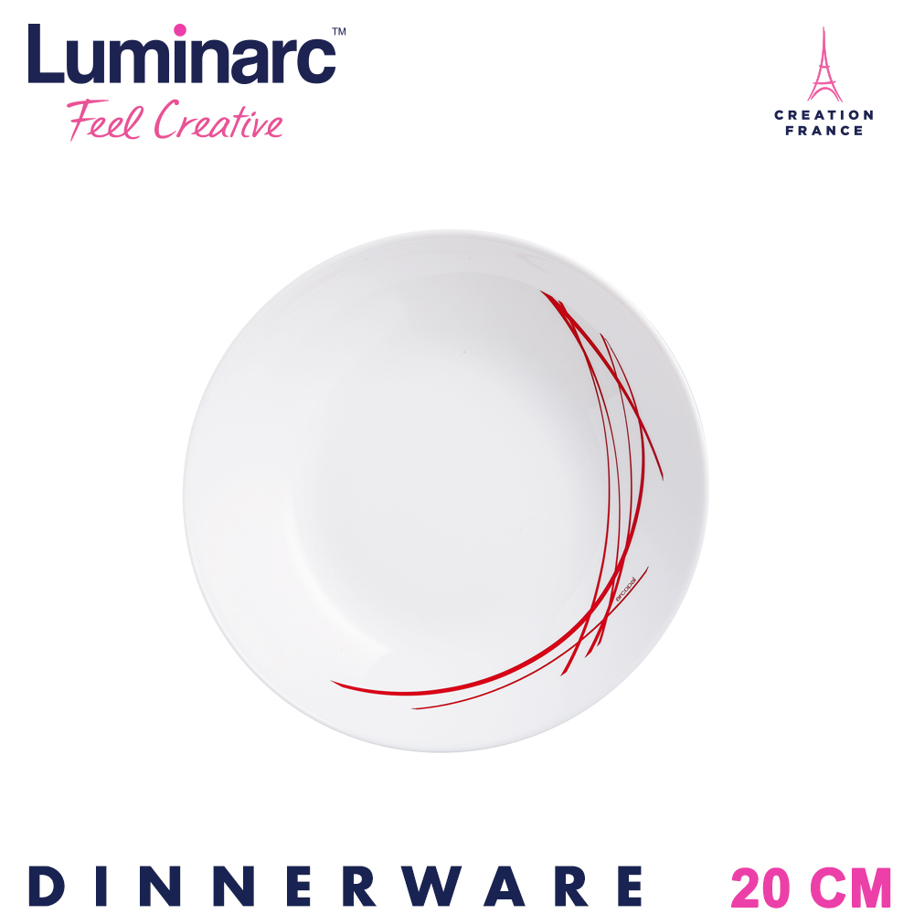 Luminarc Arcopal Tempered Domitille Red Soup Plate 20CM