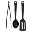 Ikea Gnarp 3-Piece Kitchen Utensil Set, Black  103.358.42