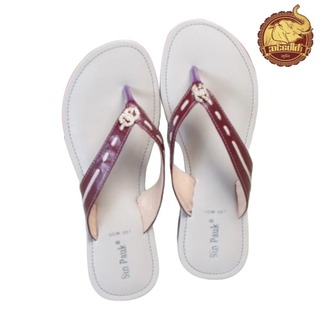 Sin Pauk Women Leather Slipper (Design-1,No-38) BGW-003