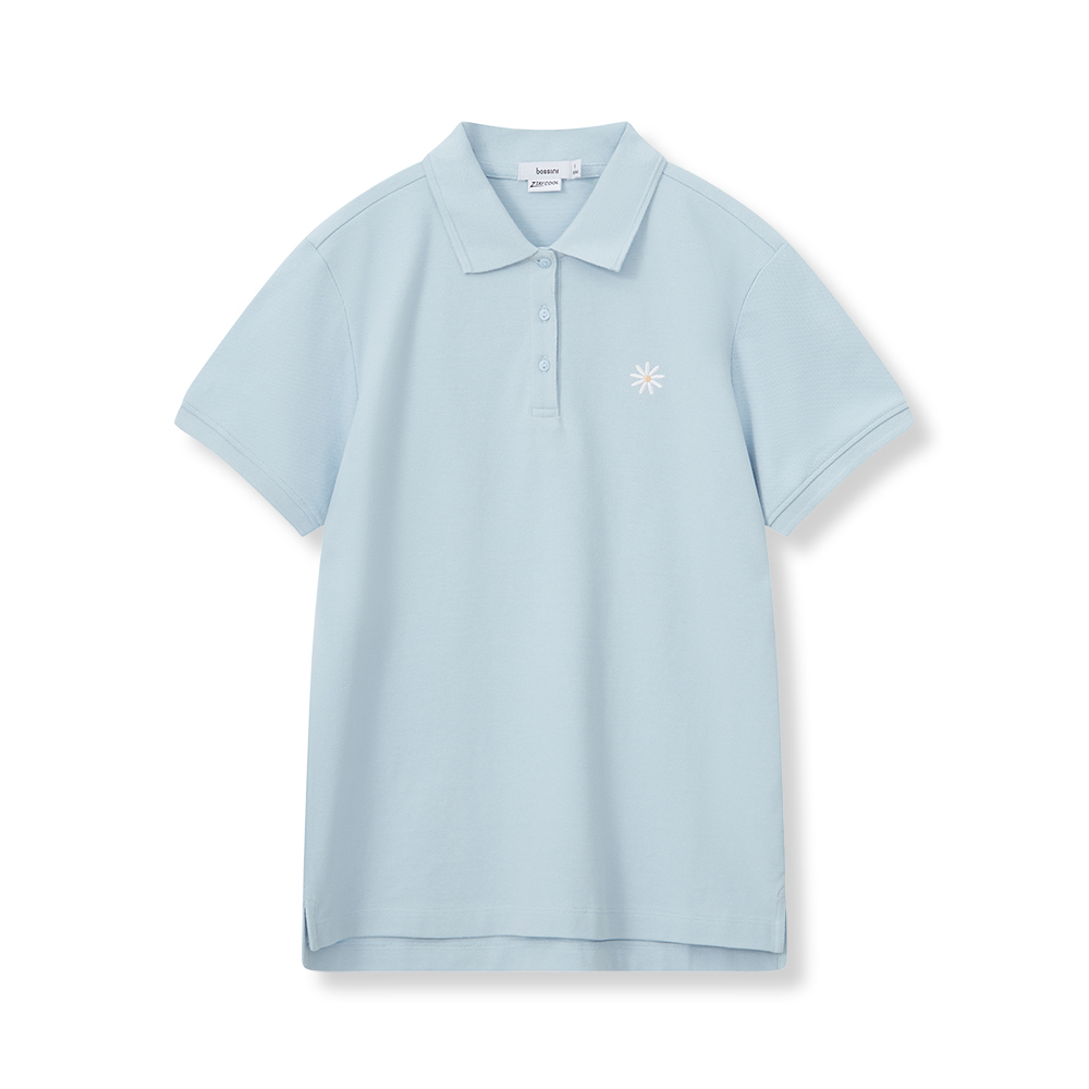241208004 Bossini Ladies Polo Shirt SS 24-S/S Light Blue ( L )