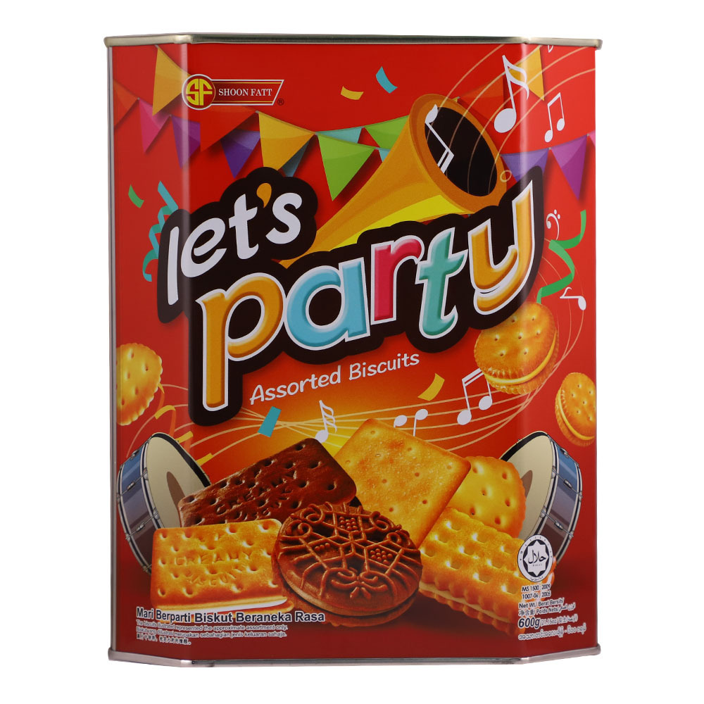 Shoon Fatt Let`S Party Biscuits Asst 600G