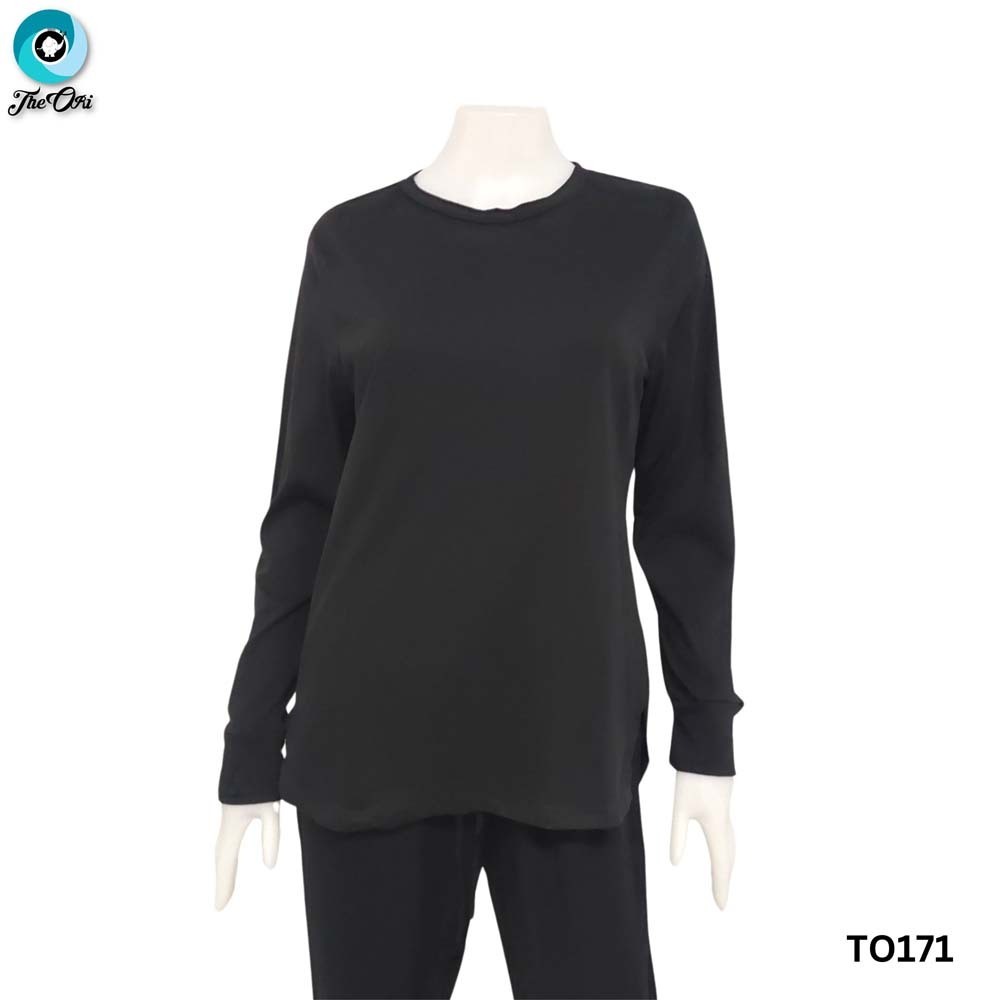 The Ori Women Long Sleeve Top Black TO171 Extra Small