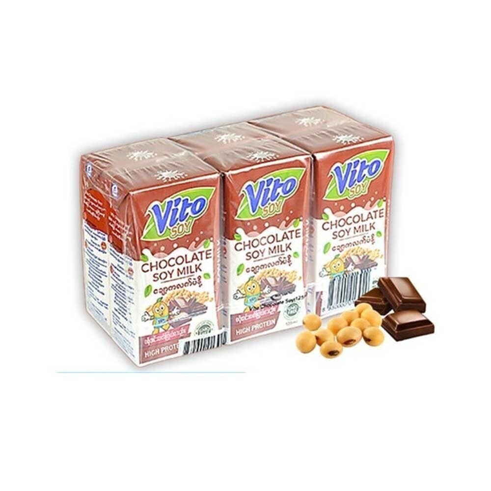 Vito Chocolate Flavour Soy Milk 125MLx6PCS