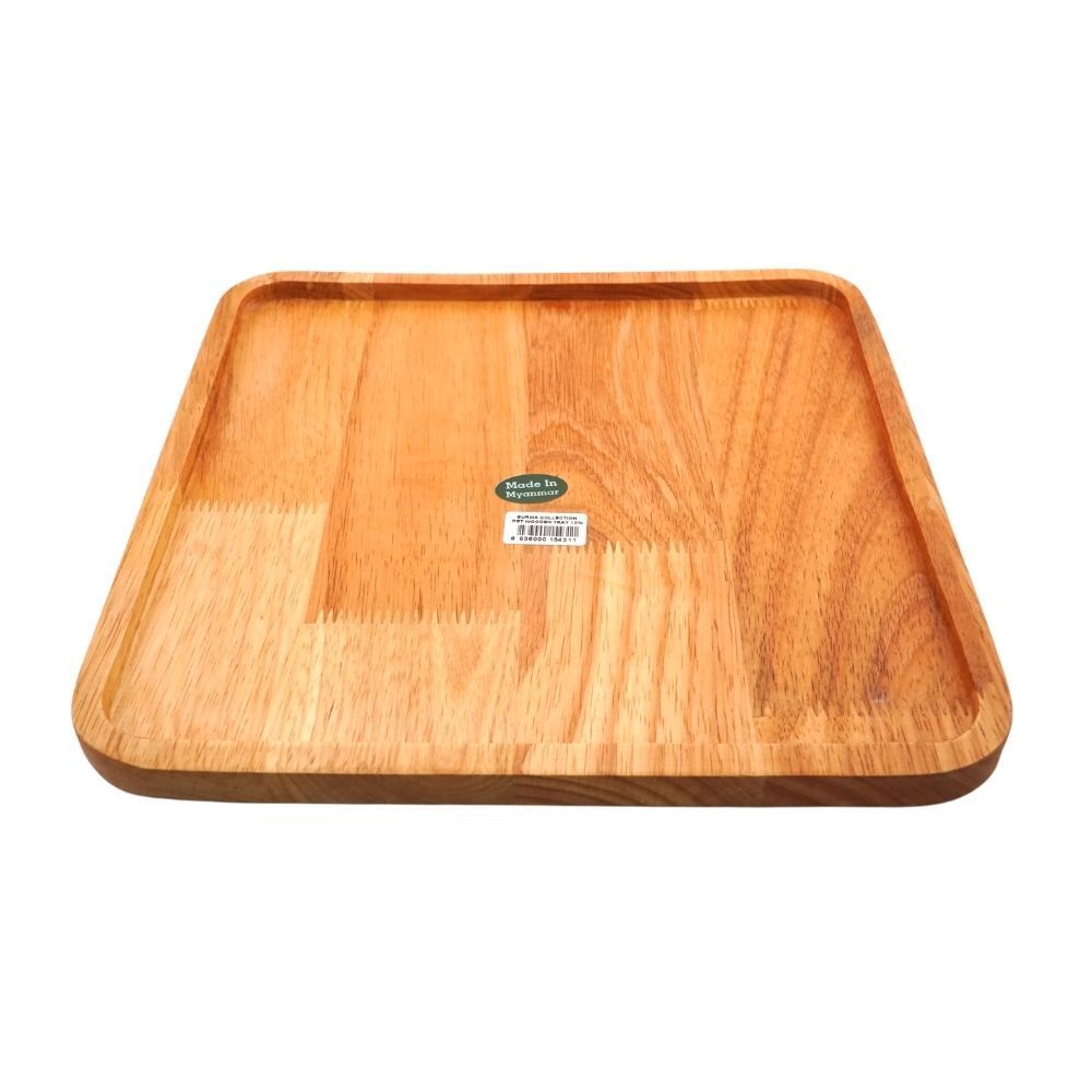 Burma Collection Square Wooden Tray 12IN