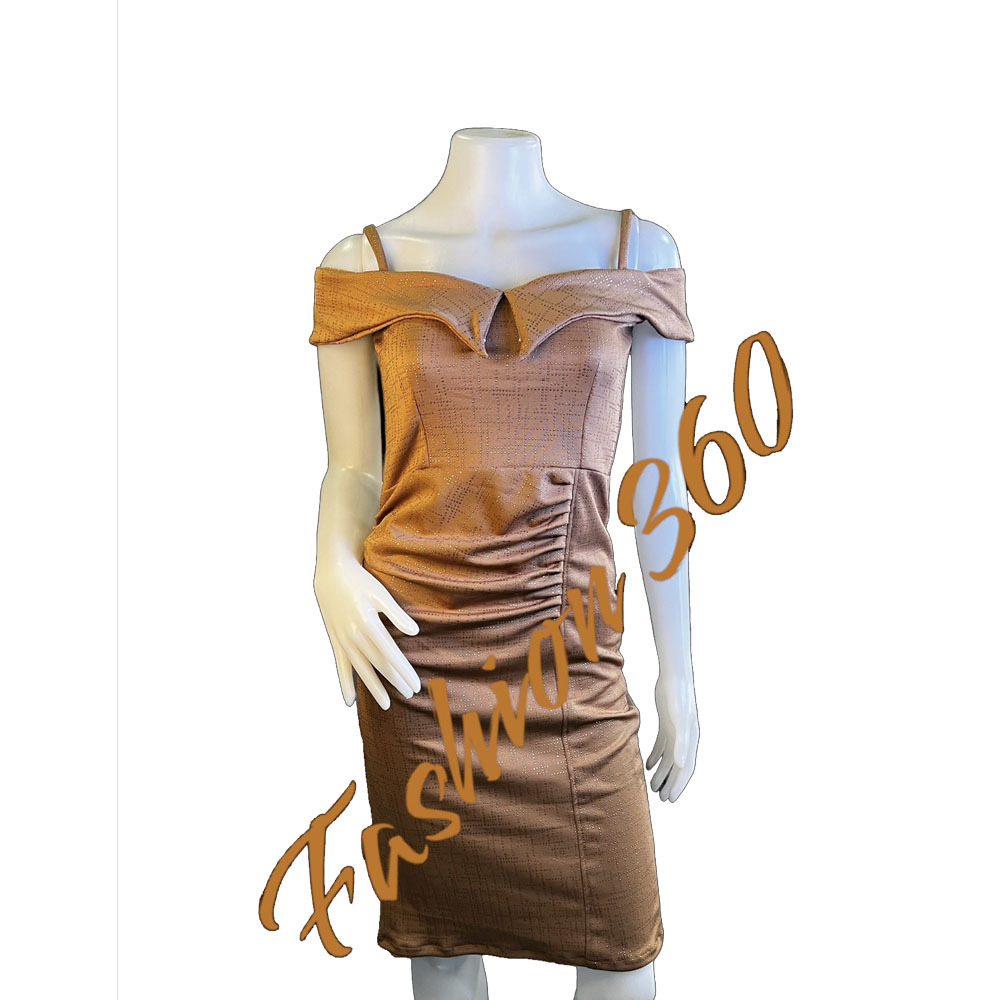 F047 Women Elegant Dress (Nude)