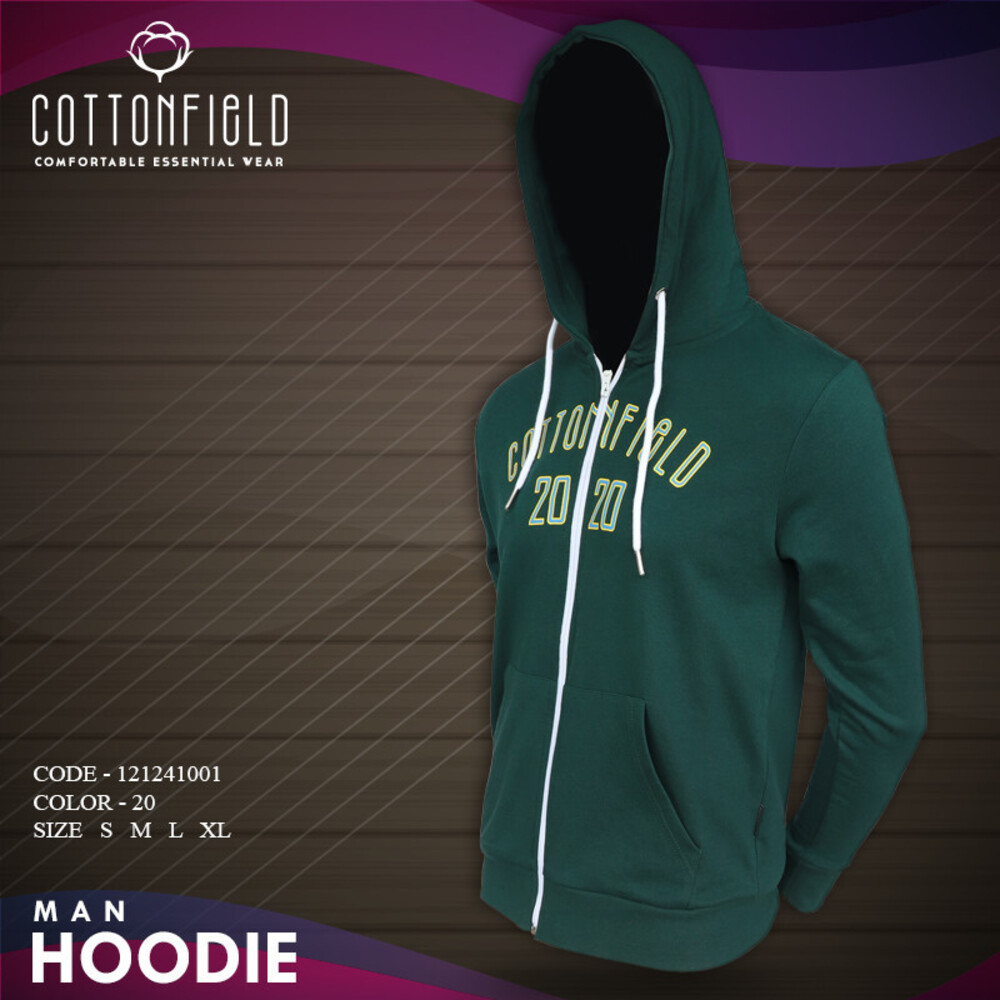 Cottonfield Men Hoodie with zip C20 (Medium)