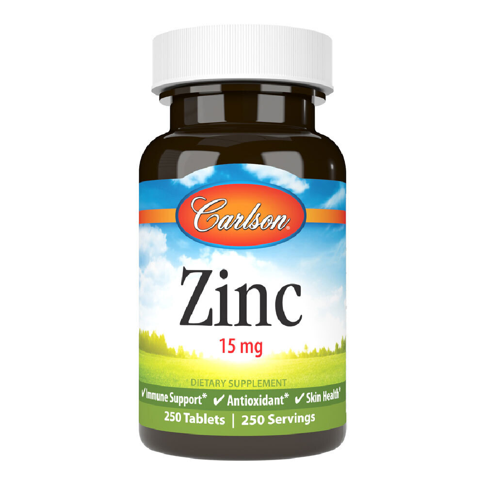 Carlson Lab Zinc 15 MG, 250 Tablets CL00011