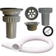 Jaramy 7CM Kitchen Sink Strainer Basket With Flexible Pipe - 3PCS Set