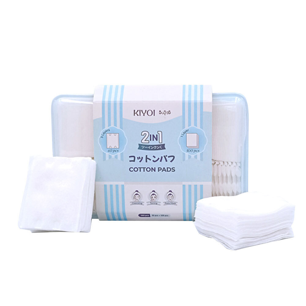 KIYOI 2 in 1 Cotton Pads CP560-01 (60PCS)