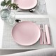 FÄRGKLAR Plate Set Matt Light Pink (4PCS X 26 CM)