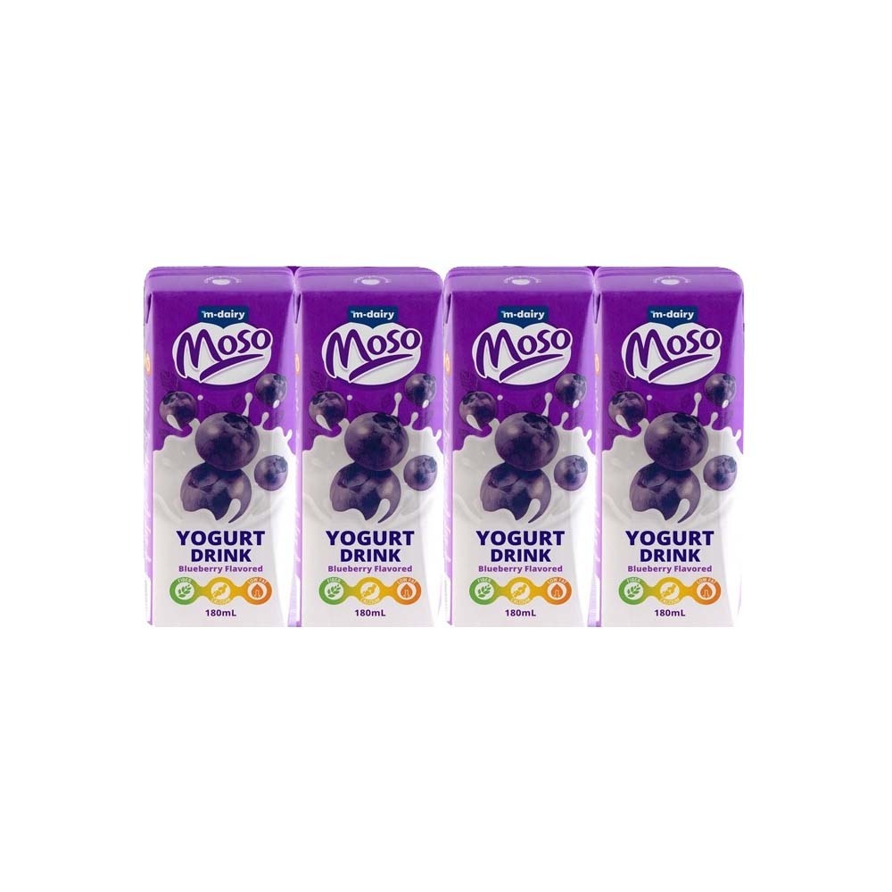 Moso Blueberry Flavored Yogurt Drink 180MLx4PCS