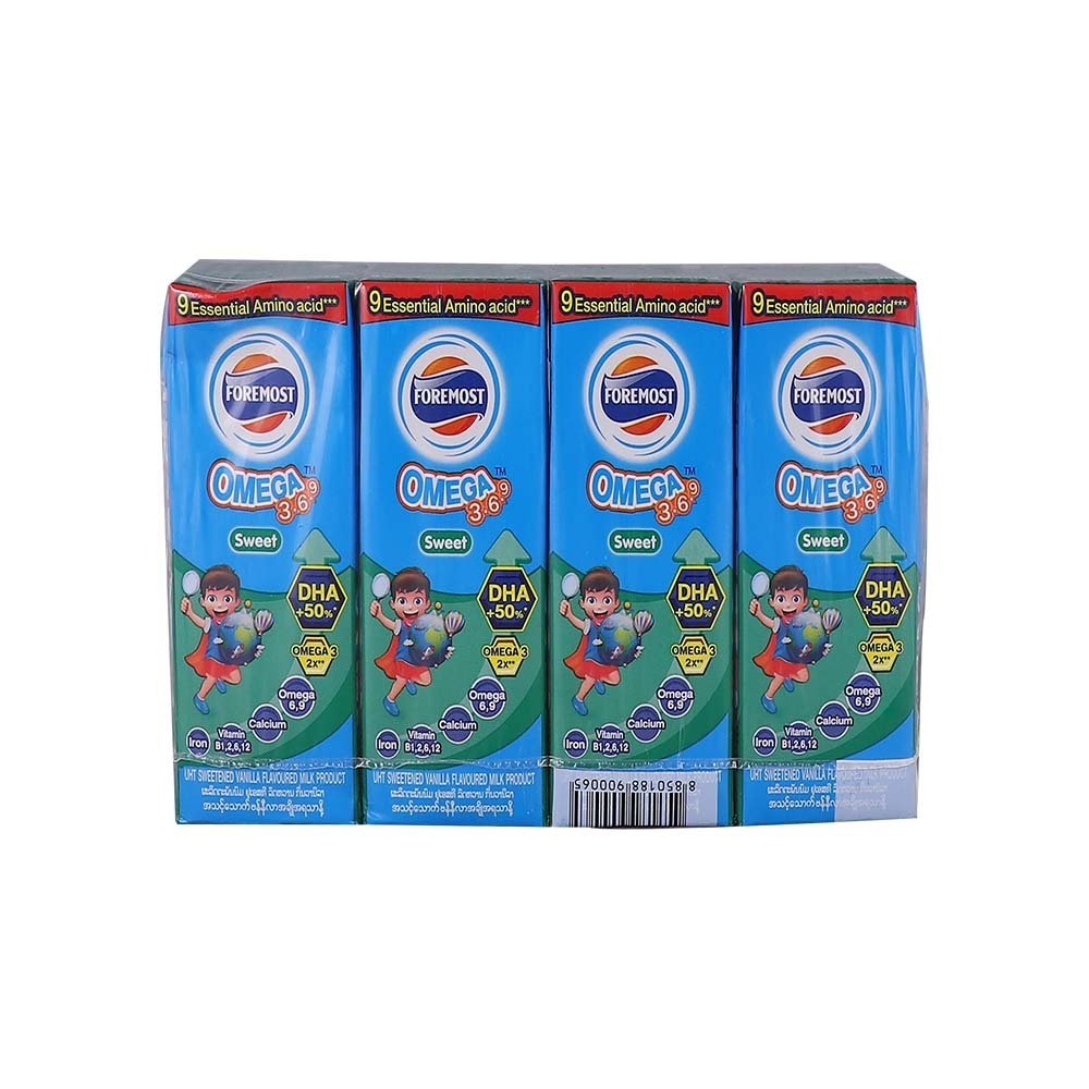 Foremost UHT Sweetened Vanilla Flavoured Milk 180MLx4PCS