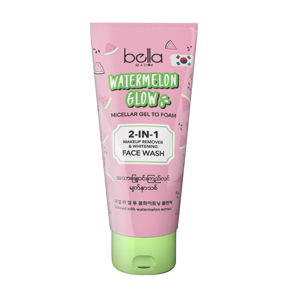 Bella Watermelon Glow Micellar Gel To Foam Cleanser 75G