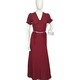 TS Dress Collection Crop Top String and Long Skirt Red Large