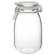 Ikea Korken Jar With Lid, Clear Glass, 1.8 L  502.135.51