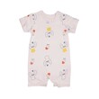 Te Te & Ta Ta Short Romper Short Sleeves Pink 3-6 Months (3Pcs/1Set) KRP-S101