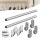 Jaramy Stainless Steel Closet Hanger Rod 61 CM - 2 Sets