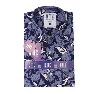 BMC Men Slimfit Shirt Short Sleeve 2310067 Gray Large