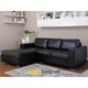 Winner Polly PVC Sofa L-Shape/L Black