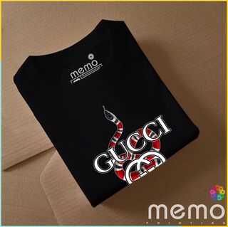 memo ygn GUCCI unisex Printing T-shirt DTF Quality sticker Printing-Red (XXL)