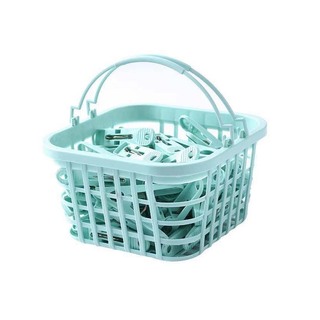 Clothing Protable Clip with Clip Basket 30PCS Pink