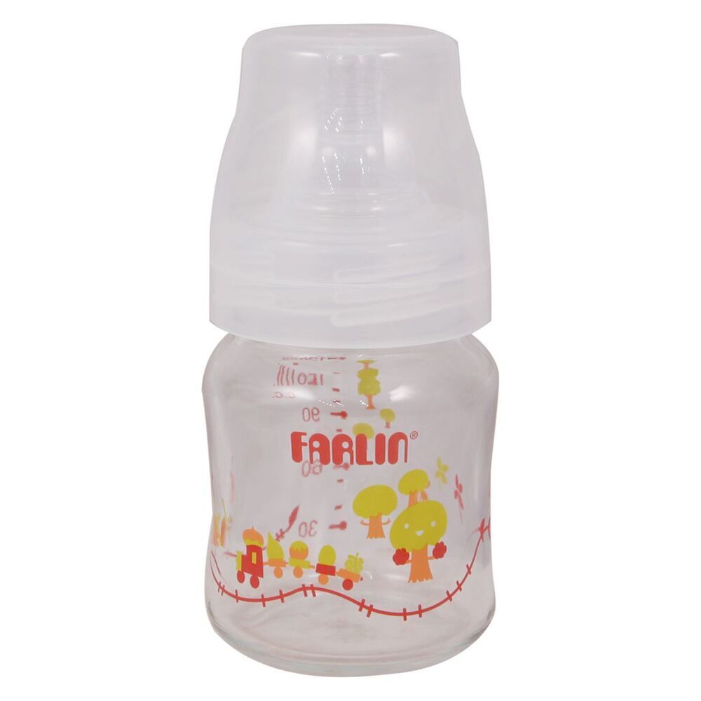 Farlin Glass Wideneck Feeding Bottle 120ML B001-12