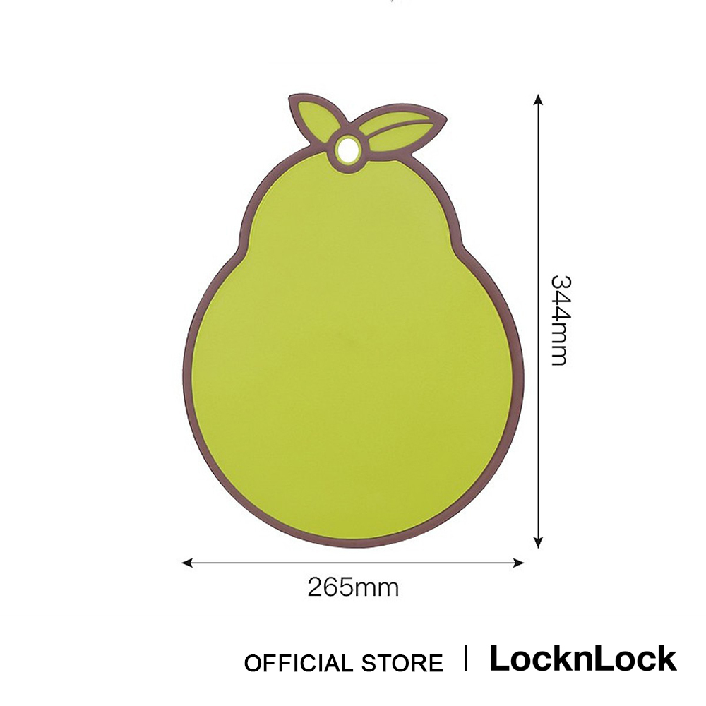 CSC552 Lock & Lock Anti-Bacterial Character Pear Cutting Board (Green)