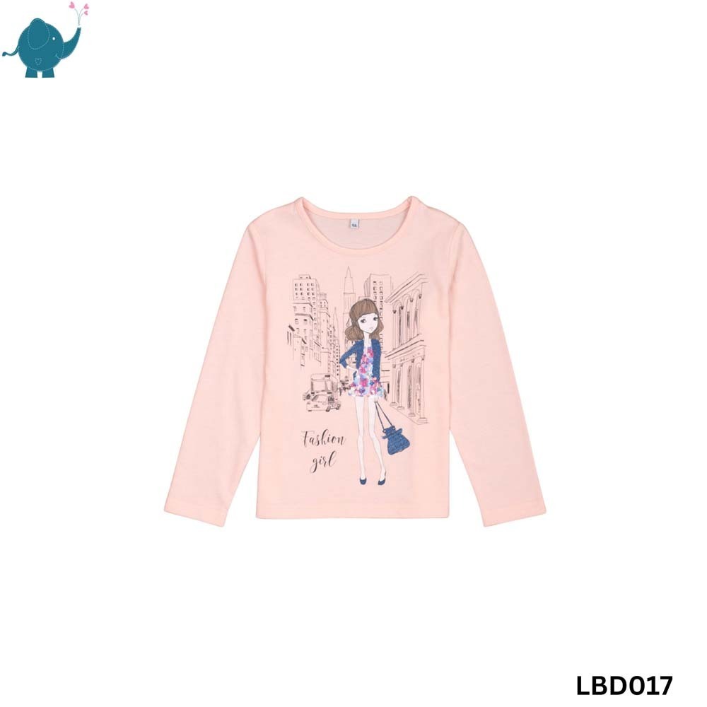 Max & Mia Kid Girl Long-sleeve Top LBD017 Pink 4 Years
