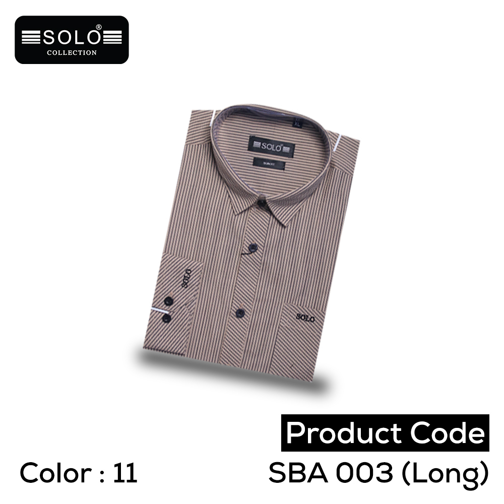 Solo Collection SBA 003 (Long) Slim Fit Shirt Extra Large 11