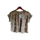 Kudos Floral Chiffon Woman Blouse Sage Green B-007 Medium