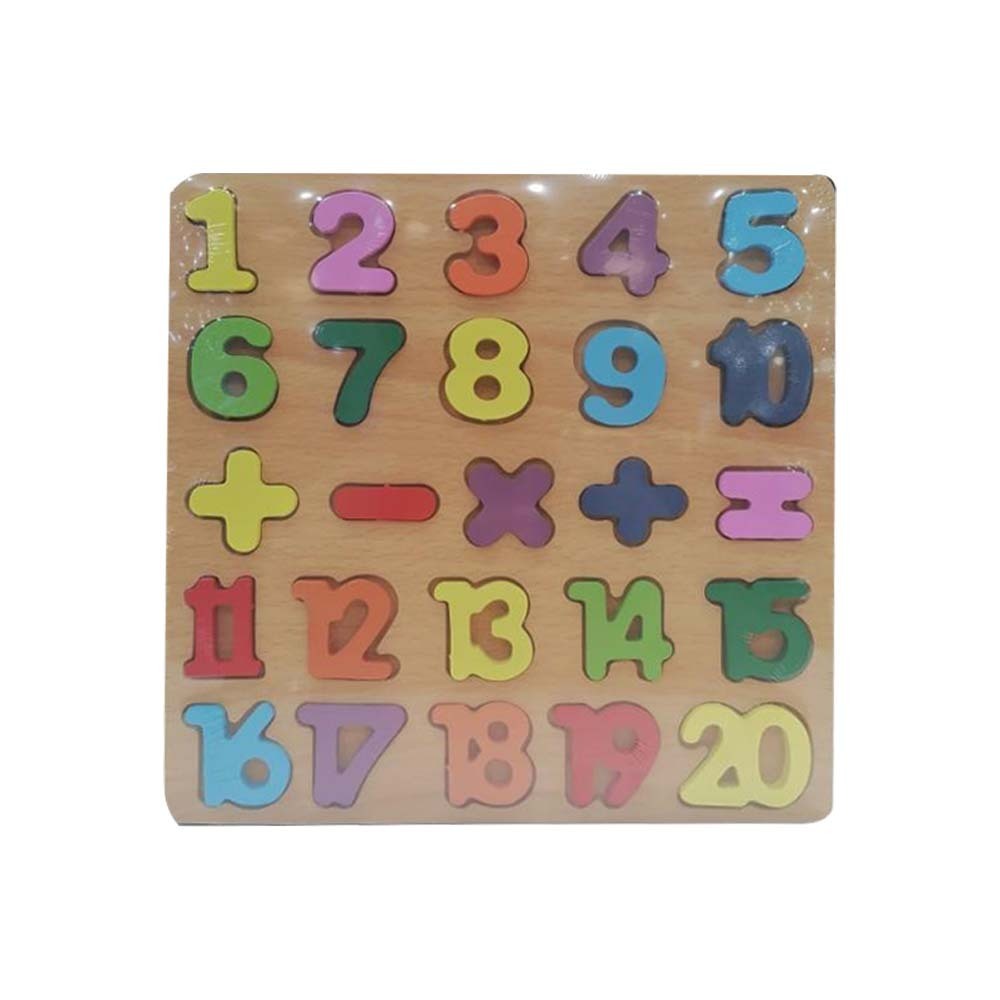 123 Number Wooden Card