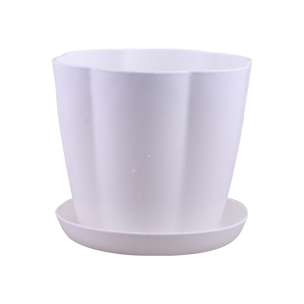 Plastic Flower Pot With Base 13.5x9x12CM TP-0014