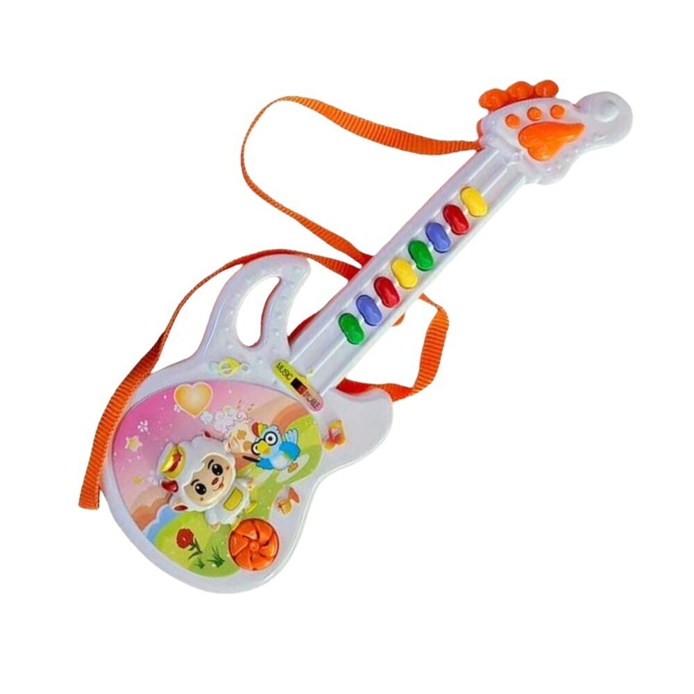 Baby Cele Flash-Light Melody Toy Guitar Guitar (Big) Orange 11326