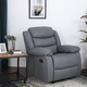 Furinbox Lemma PVC Manual Recliner 1/S Gray