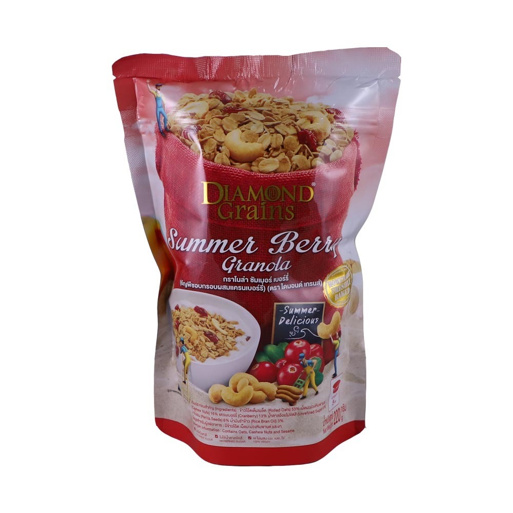 Diamond Grains Summer Berry Granola 220G