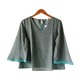 Kudos Chiffon Woman Blouse B-006Teal Large