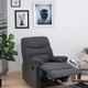 Furinbox  Riley Fabric Manual Recliner 1/S Gray