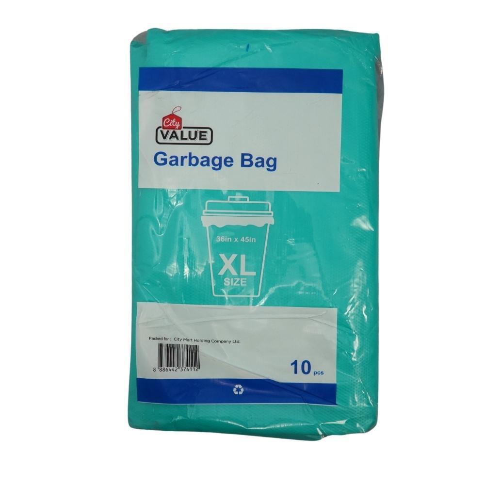 City Value Garbage Bag 36X45IN 10PCS Green