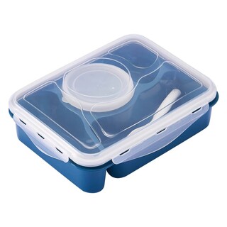 Food Container Lunch Box 4 Comparment Blue