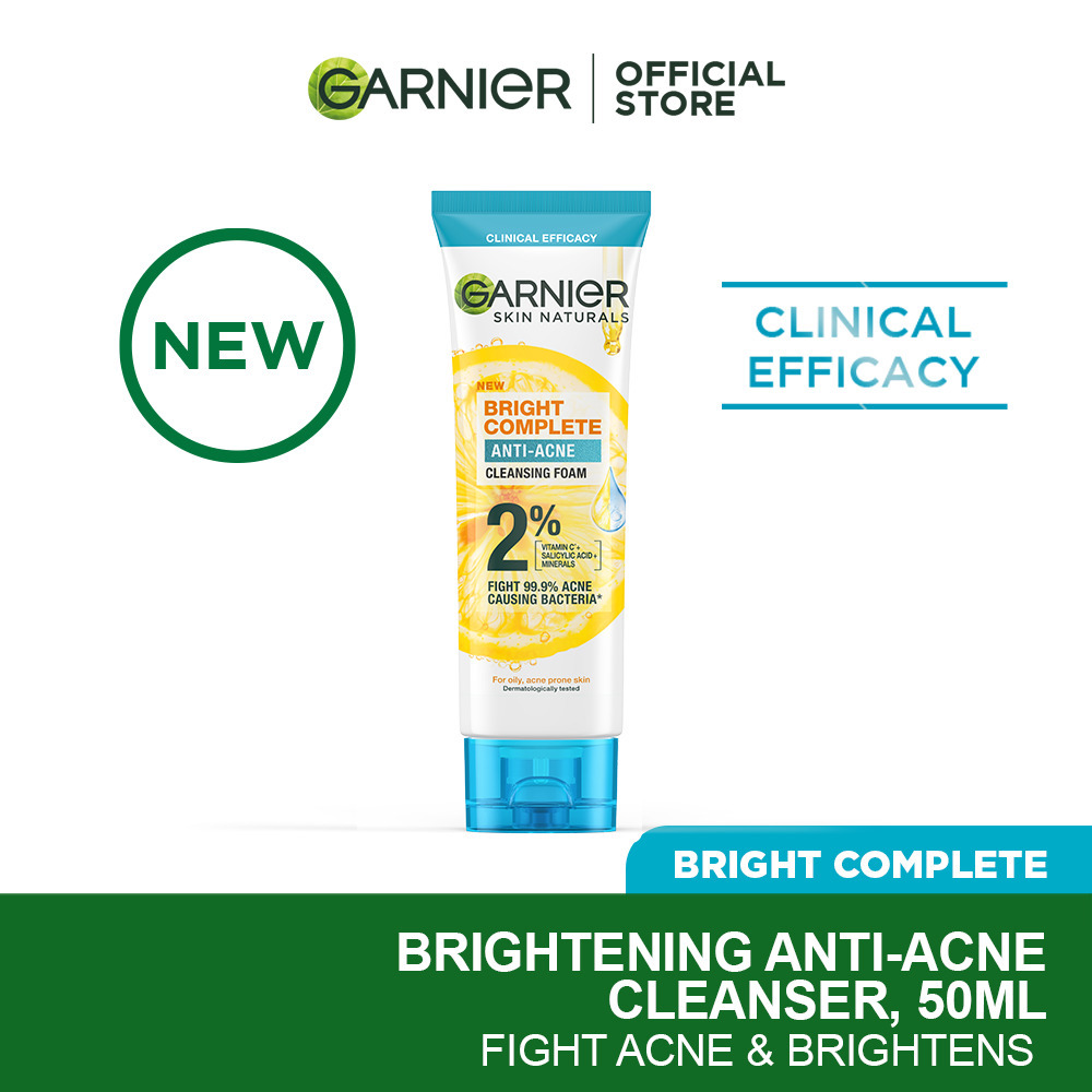 Garnier Skin Naturals Bright Complete Anti-Acne Facial Cleansing Foam 50ML