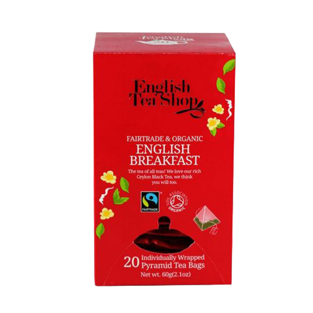 English Tea Shop Fairtrade & Organic English Breakfast Tea 60G 20PCS