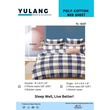 Yulang Poly-Cotton Double Bedsheet Set YL-5107 Blue